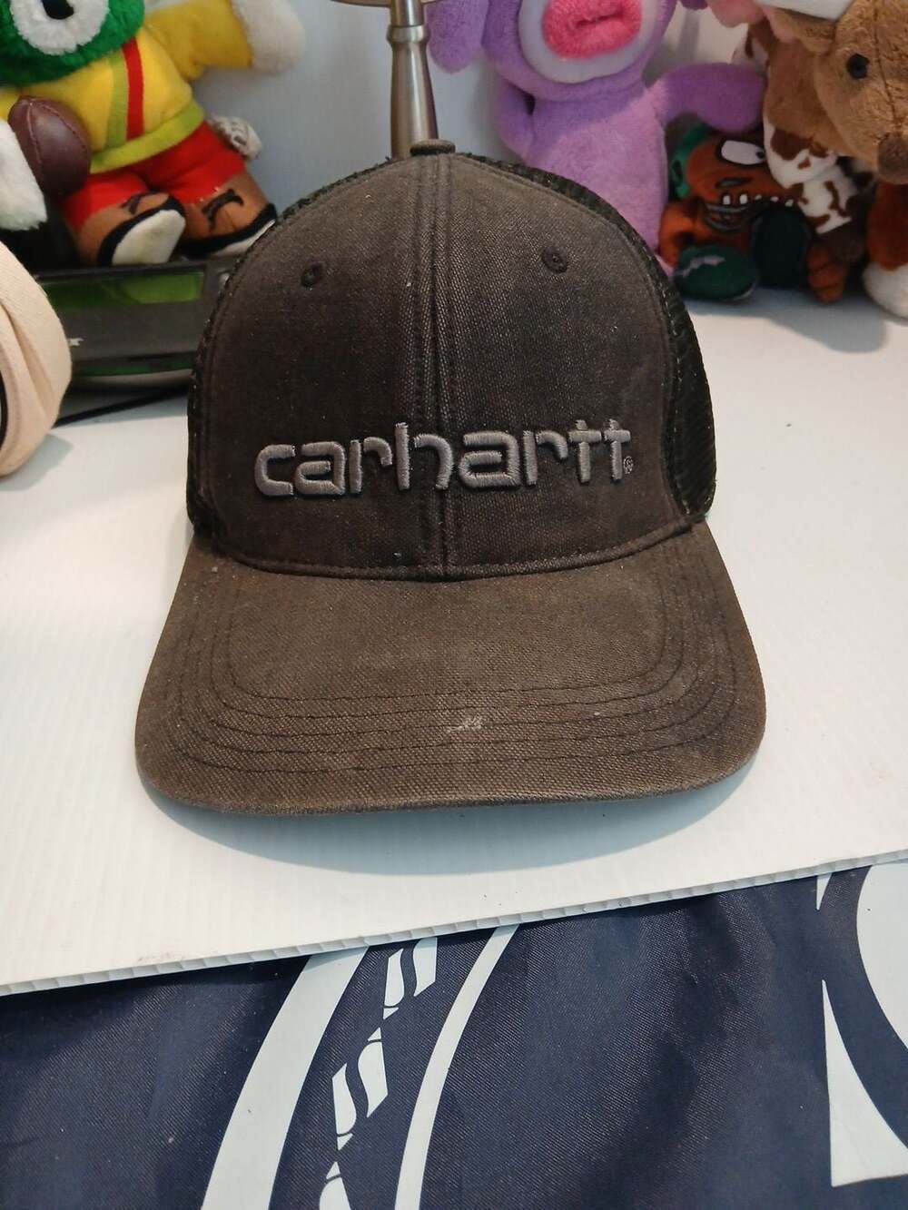 Carhartt Trucker Cap Black Canvas Adjustable Mesh Back